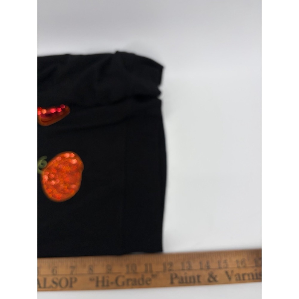 Cynthia Rowley, Fall Autumn Halloween Orange Sequin Pumpkin Sweatshirt Large - Picture 5 of 6